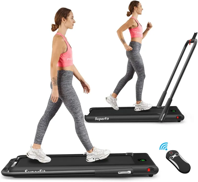 Super Fit Treadmill Goplus 2 in 1 Folding Treadmill