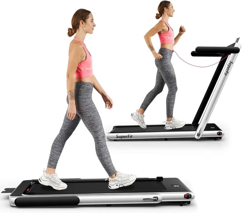 Super Fit Treadmill Superfit Under Desk Electric Treadmill Silver